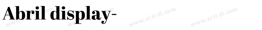 Abril display字体转换